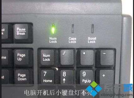 解决笔记本xp系统上小键盘灯不会亮的方法