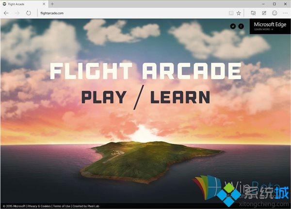 Win10预览版用户可在Edge浏览器中免费畅玩《模拟飞行》游戏