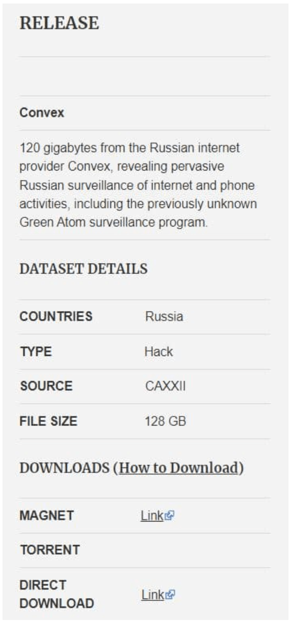 匿名者泄露了俄罗斯 128GB 数据，揭露了FSB 的秘密