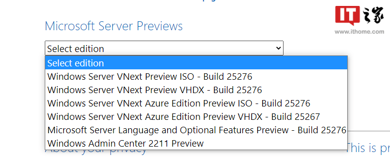 微软Windows Server VNext预览版25276发布