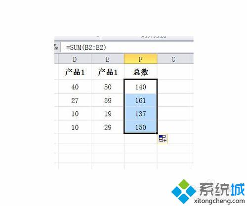 windows10系统下怎样使用Excel 2010公式求和