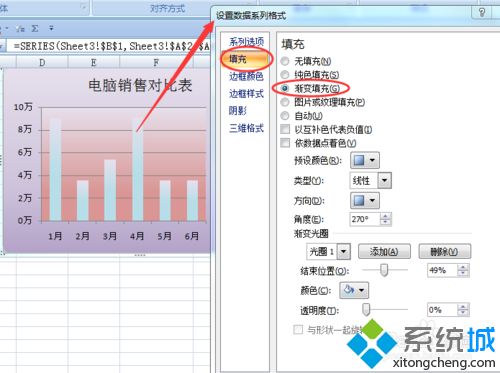 windowsxp系统美化Excel图表的方法